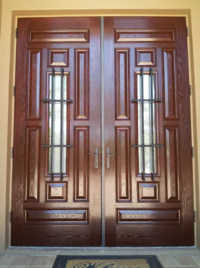 Entry doors refinished on Bird Key