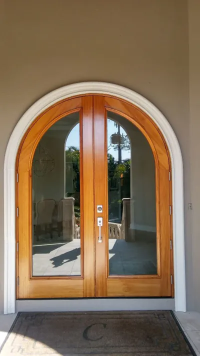 Entry doors refinished on Longboat Key