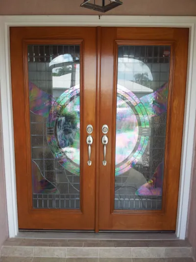 Refinished entry door in Sarasota, Florida