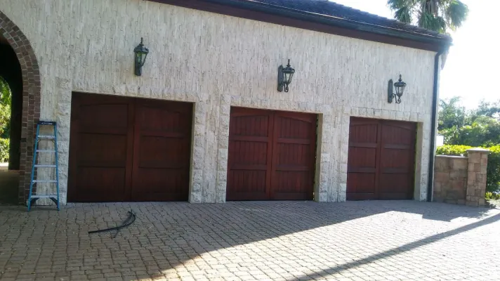 Door refinishing work on Siesta Key