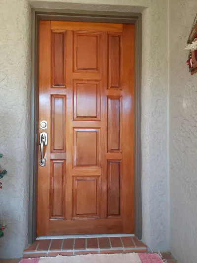 Refinished oak entry door