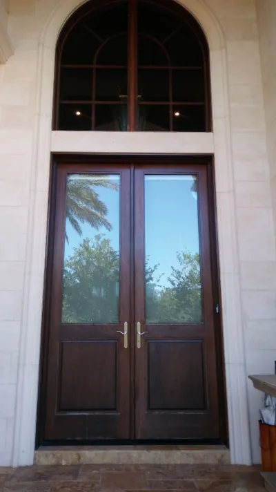 Refinished entry doors on Bird Key